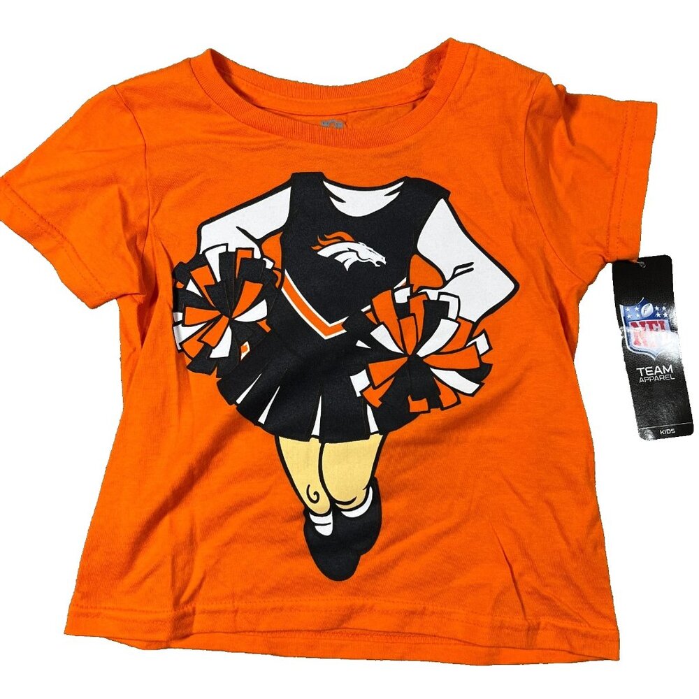NFL Kids 3T‎ Orange Denver Broncos Cheerleaders Dream Crew Neck T-Shirt NWT